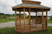 gazebo with porch swing- delivery available